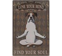 Boxer Lose Your Mind Find Youroul Chien Boxer Lose Your Mind Find Youroul Cadeau d'anniversaire Portrait pour The Ch Décoration murale en métal Poster 20,3 x 30,5 cm