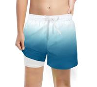 Boxer Maillot de Bain Enfant Short Plage Vacances pour Jeunes Tissu Eco résistant avec Doublure en Maille Cordon Serrage réglable Enfants 6 12 Ans