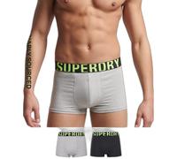 Boxer n coton biologique Superdry Dual Logo (x2) Gris S