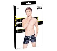 Boxer noir brillant pour homme Black Level, taille M, avec fermeture éclair.