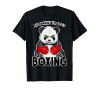 Boxer Panda avec Inscription « All I Want to Do is Cute Bear » T-Shirt