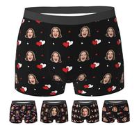 Boxer personnalisé avec photo, sous-vêtements amusants personnalisés avec image de visage de petite amie, épouse, sous-vêtements personnalisés pour lui, homme, petit ami, mari, Style 8, S/taille
