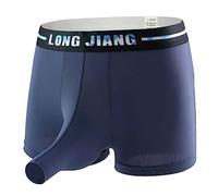 Boxer Personnalisé Homme Boxer Homme Sexy sous-VêTements Taille Large pour Mens Motif éLéPhant Boxeur Poche BombéE Culotte pour Hommes Lingerie en Soie GlacéE Sport