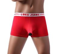 Boxer Personnalisé Homme Boxer Homme Sexy sous-VêTements Taille Large pour Mens Motif éLéPhant Boxeur Poche BombéE Culotte pour Hommes Lingerie en Soie GlacéE Sport