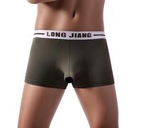 Boxer Personnalisé Homme Boxer - Sexy sous-VêTements Taille Large pour Mens Motif éLéPhant Boxeur Poche BombéE Culotte pour Hommes Lingerie en Soie GlacéE Sport
