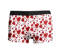 Boxer Personnalisé Homme Calecon Saint Valentine, Calecon Personnalise Homme Saint-Valentin, Sport Boxer Homme Coton Pas Cher Rigolo Caleçon Microfibre Shorty Nouveautésous Vêtements (A0a16-Red, XL)