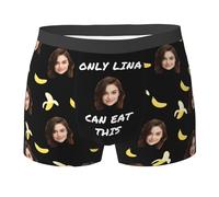 Boxer Personnalisé pour Homme, Caleçon avec Photo Originale et Amusante, Excellent Choix de Cadeau Personnalisable pour Homme, Parfait pour la Saint-Valentin Le Mariage l’Anniversaire