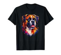 Boxer Pop Art pour Femme Motif Amoureux des Chiens T-Shirt