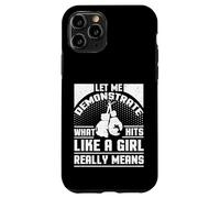 Boxer pour Femme avec Inscription « Hits Like a Girl » Coque pour iPhone 11 Pro
