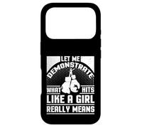 Boxer pour Femme avec Inscription « Hits Like a Girl » Coque pour iPhone 17 Pro