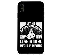 Boxer pour Femme avec Inscription « Hits Like a Girl » Coque pour iPhone XS Max