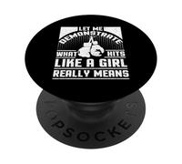 Boxer pour Femme avec Inscription « Hits Like a Girl » PopSockets PopGrip Adhésif
