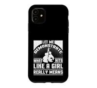 Boxer pour Fille avec Inscription « Hits Like a Girl » Coque pour iPhone 11