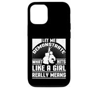Boxer pour Fille avec Inscription « Hits Like a Girl » Coque pour iPhone 12/12 Pro
