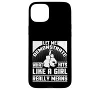 Boxer pour Fille avec Inscription « Hits Like a Girl » Coque pour iPhone 15 Plus