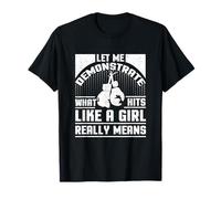 Boxer pour Fille avec Inscription « Hits Like a Girl » T-Shirt