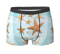 Boxer pour Homme 3D Bel Été Maritime Caleçon Boxeur Confortables Boxeur Extensible Respirant Caleçon pour Hommes pour Sports Élastique Petit Ami M