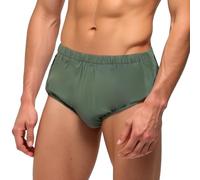 Boxer pour homme à ouverture latérale - Sous-vêtements de soin détachables pour hommes après une opération - En coton uni - Pour les personnes âgées - Facile à mettre et à enlever, J vert., L