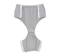 Boxer pour homme ample avec deux côtés, entièrement ouvert, type pâte, pour les patients souffrant de fractures osseuses qui sont alitées, faciles à mettre et à enlever, slip extensible, gris, XL