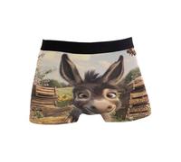 Boxer pour Homme Âne Mignon Aux Longues Oreilles Et Aux Grands Yeux Caleçon pour Hommes Élégant sous-Vêtement Doux Caleçon Boxeur pour Petit Ami Anniversaire Adaptés À Toutes Occasions XXL