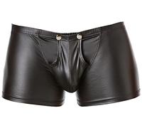 Boxer pour homme avec fermeture Aspect latex/vinyle Effet mouillé, Noir , M