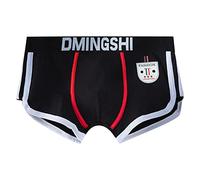 Boxer pour homme avec logo et pantalon pour homme - Short hipster court - En coton - Confortable - Stretch - Pour homme, Noir , XXXL