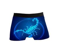 Boxer pour homme avec signe du zodiaque scorpion - Sous-vêtement de soutien extensible taille basse