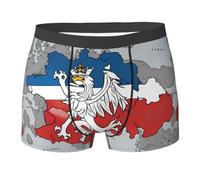 Boxer pour Homme Carte De La Position du Drapeau De La République Tchèque sous-Vêtement Élégant Boxer Homme Respirant Caleçon Boxeur Petit Ami pour Élastique Adaptés À Toutes Occasions XL