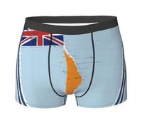 Boxer pour Homme Carte du Drapeau des Îles Marshall sous-Vêtement Doux Boxer Homme Élégant Caleçon pour Hommes Petit Ami pour Élastique Sports M
