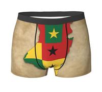 Boxer pour Homme Carte du Togo Aux Couleurs Décalées Boxer Homme Durabilité Caleçon Boxeur Doux Caleçon pour Hommes Sports pour Élastique Anniversaire XXL
