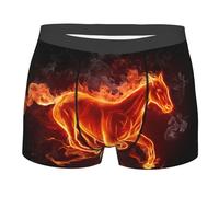 Boxer pour Homme Cheval De Feu 2 sous-Vêtement Respirant Boxeur Extensible Élégant Caleçon pour Hommes pour Adaptés À Toutes Occasions Anniversaire Petit Ami XXL