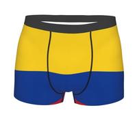 Boxer pour Homme Colombian Flag Boxeur Extensible Confortables Boxer Homme Élégant Caleçon pour Hommes pour Élastique Anniversaire Petit Ami L