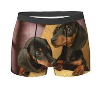 Boxer pour Homme, Confortable, Doux et Extensible, Motif Teckel, Chiots et Animaux de Compagnie