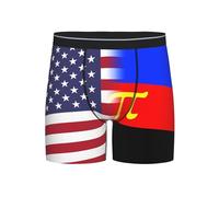 Boxer pour Homme Drapeau Américain, Signe De Fierté Différent Boxer Homme Doux sous-Vêtement Confortables Caleçon pour Hommes Anniversaire pour Petit Ami Sports L