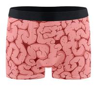 Boxer pour Homme Drôle De Cerveau Rose Caleçon Boxeur Doux Caleçon pour Hommes Confortables sous-Vêtement pour Anniversaire Sports Adaptés À Toutes Occasions M