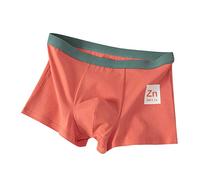 Boxer pour homme en coton antibactérien avec tableau périodique confortable pour jeunes étudiants avec poche bombée, rouge pastèque, XL