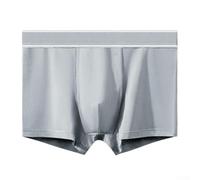 Boxer pour homme en coton respirant de couleur unie pour un usage quotidien (XXXL gris clair)