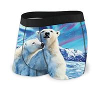 Boxer pour homme en polaire et ours - Sous-vêtement doux et confortable, Noir , S