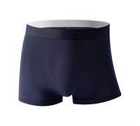 Boxer pour homme en tissu de soie Ice - Design frais et confortable - Sans couture - Parfait pour un usage quotidien - Taille XXL - Bleu foncé