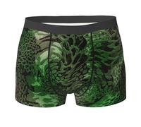 Boxer pour Homme imprimé Serpent Vert, Confortable, Doux et Extensible