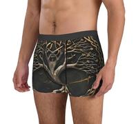 Boxer pour homme motif arbre de vie celtique, motif spirituel, sous-vêtements amusants, extensibles, confortables, respirants et doux, M