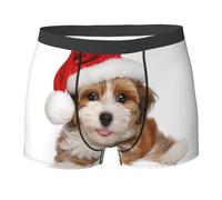 Boxer pour Homme, Motif Chiot Bichon Havanais, Confortable, Doux et Extensible