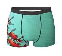 Boxer pour homme motif poisson - Sous-vêtements confortables et élégants pour homme, sous-vêtements extensibles pour homme pour un usage quotidien - Boxer hipster ajusté pour homme, Noir , M-3XL
