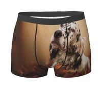 Boxer pour Homme, Motif Setter Anglais, Automne, Animaux domestiques, Chiots, Anglais, Confortable, Doux et Extensible