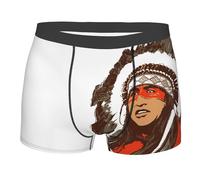 Boxer pour Homme Native Americans and Colours sous-Vêtement Respirant Boxeur Extensible Durabilité Caleçon Boxeur pour Petit Ami Adaptés À Toutes Occasions Élastique XL