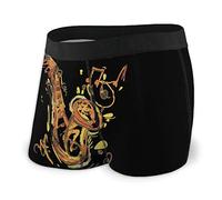 Boxer pour homme, saxophone jazz musical, extensible, doux et confortable, Noir , XL
