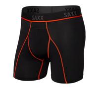 Boxer pour homme Saxx Kinetic Light-Compression Mesh Boxer Brf Noir/Vermillon S