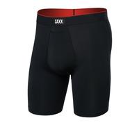 Boxer pour homme Saxx Multi-Sport Mesh Long Boxer Brief Fly Noir XL