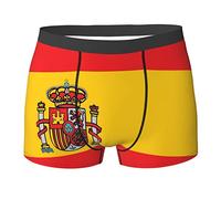 Boxer pour Homme Shorts Drapeau Espagnol Bienvenue Boxer Homme Slip Fitted sous-Vêtements Respirant Caleçons pour Mari, Papa, Amant S
