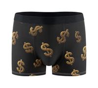 Boxer pour Homme Signe Dollar doré Boxeur ajusté Homme Course à Pied | Doux Boxer Confortable Caleçons Confort tout au long de la journée Tenue de tous les jours